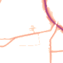 Daytime road noise heatmap for GU8 5UY