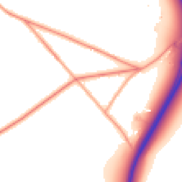 Daytime road noise heatmap for GU8 6AE