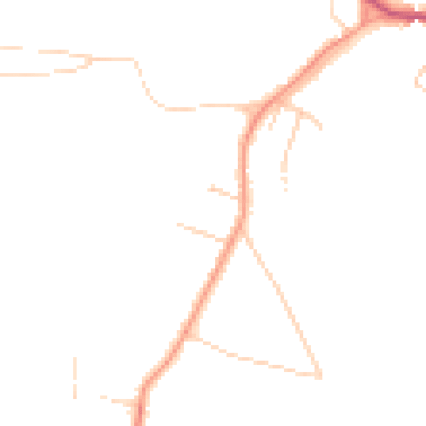 Daytime road noise heatmap for GU8 6BN