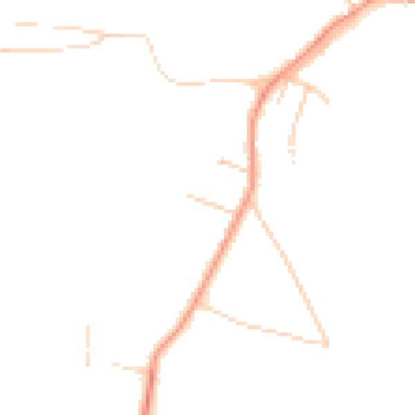 Daytime road noise heatmap for GU8 6DN