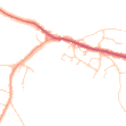 Daytime road noise heatmap for GU8 6EP
