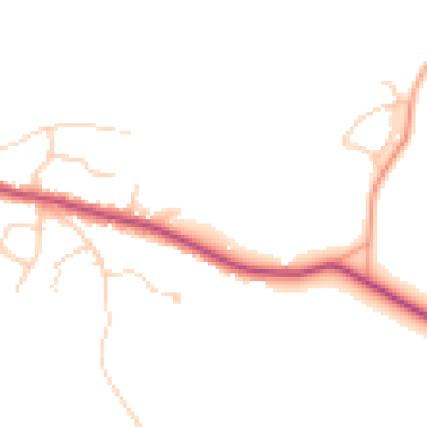 Daytime road noise heatmap for GU8 6HU