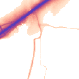 Daytime road noise heatmap for GU8 6NQ