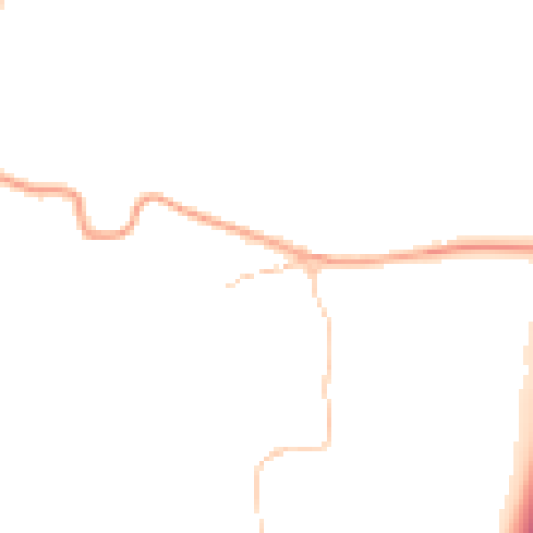 Daytime road noise heatmap for GU8 6QB