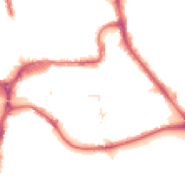 Night-time road noise heatmap for HA1 1AY