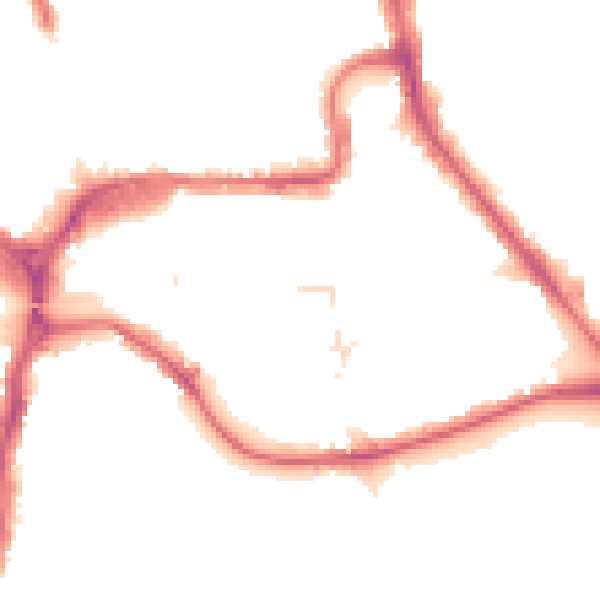 Night-time road noise heatmap for HA1 1BA