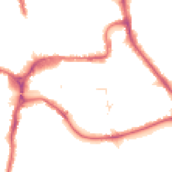Night-time road noise heatmap for HA1 1BE
