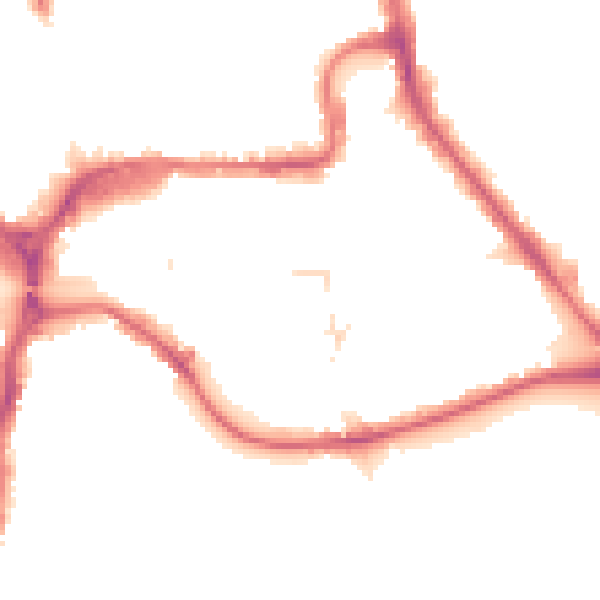Night-time road noise heatmap for HA1 1BW