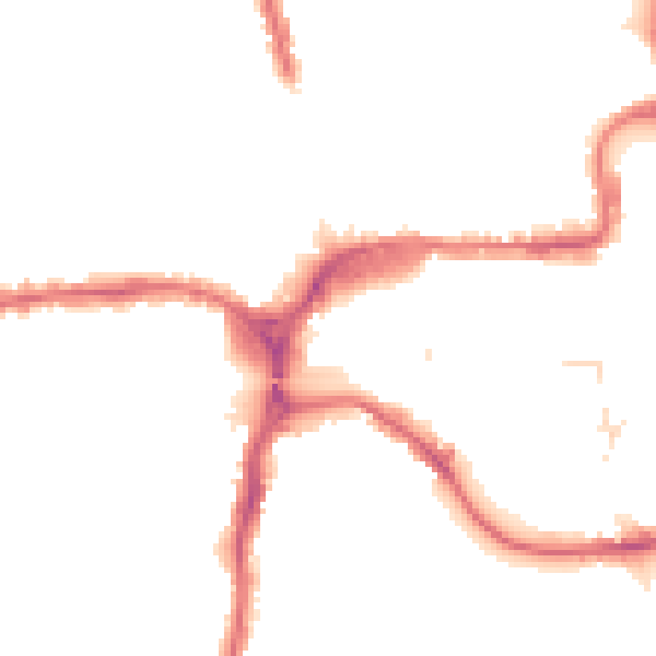 Night-time road noise heatmap for HA1 1EL