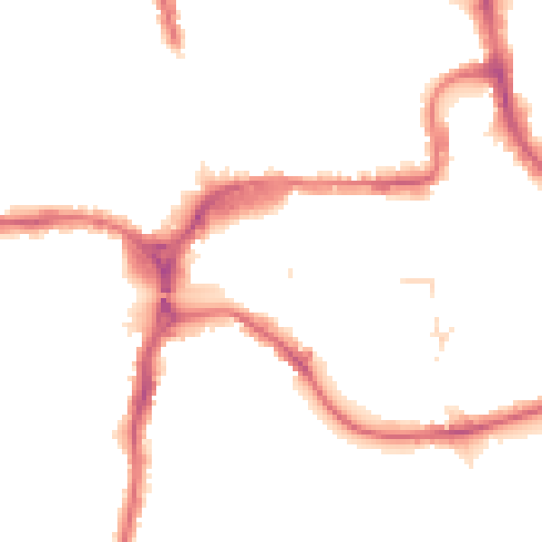 Night-time road noise heatmap for HA1 1EQ
