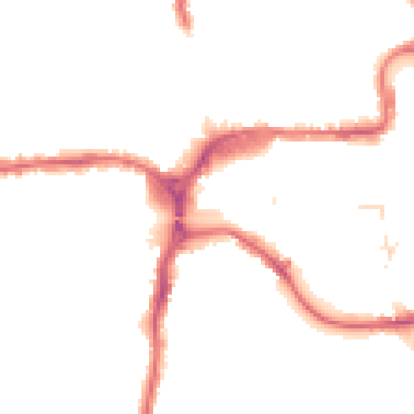 Night-time road noise heatmap for HA1 1GP