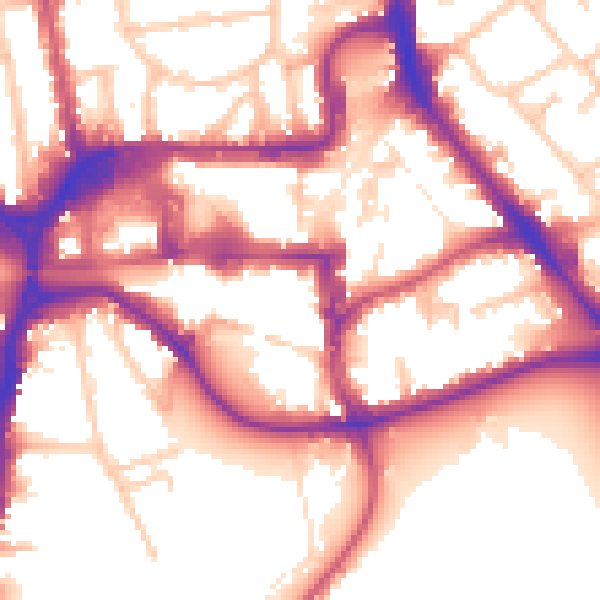 Daytime road noise heatmap for HA1 1GU