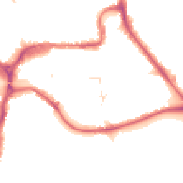 Night-time road noise heatmap for HA1 1GU
