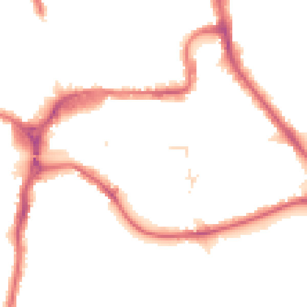 Night-time road noise heatmap for HA1 1GW