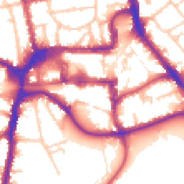 Daytime road noise heatmap for HA1 1GX