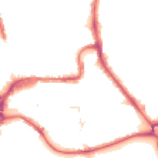 Night-time road noise heatmap for HA1 1GZ