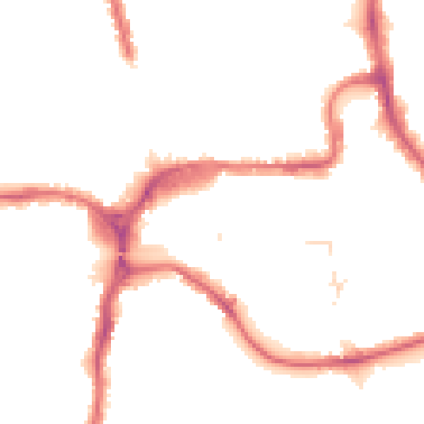 Night-time road noise heatmap for HA1 1HE