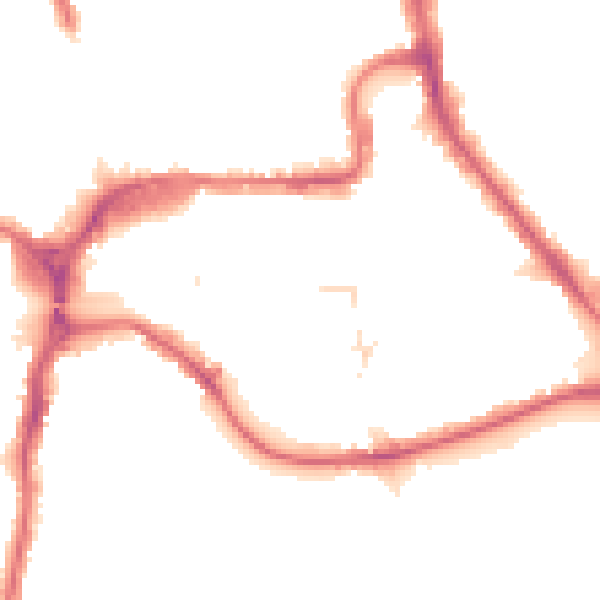 Night-time road noise heatmap for HA1 1HQ