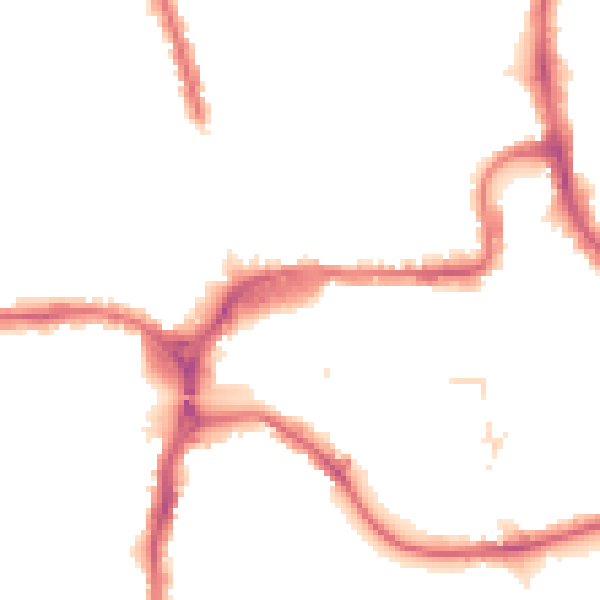 Night-time road noise heatmap for HA1 1HS