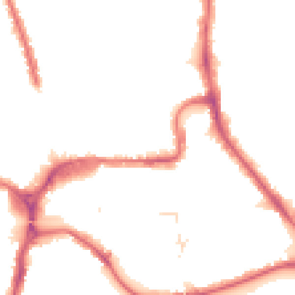 Night-time road noise heatmap for HA1 1JZ