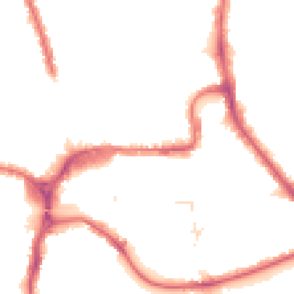 Night-time road noise heatmap for HA1 1LE