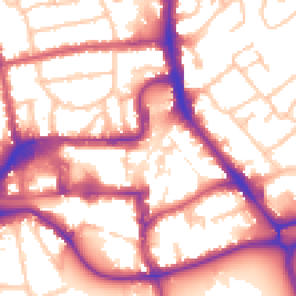 Daytime road noise heatmap for HA1 1LF