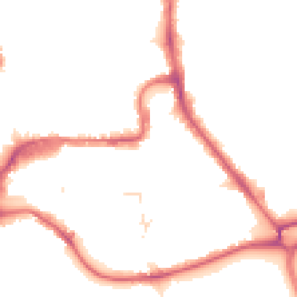 Night-time road noise heatmap for HA1 1LF