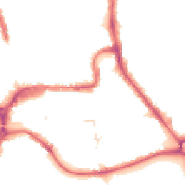 Night-time road noise heatmap for HA1 1LG