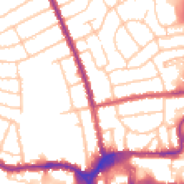 Daytime road noise heatmap for HA1 1RE
