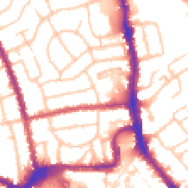 Daytime road noise heatmap for HA1 1SU
