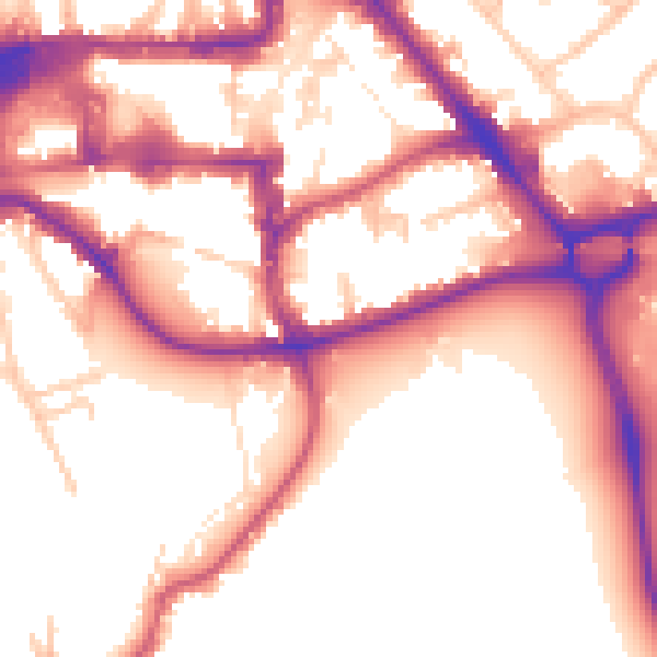 Daytime road noise heatmap for HA1 2BL