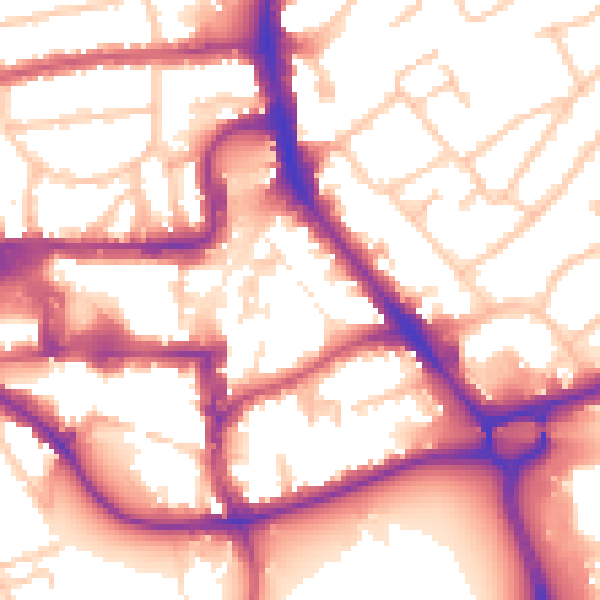 Daytime road noise heatmap for HA1 2EW