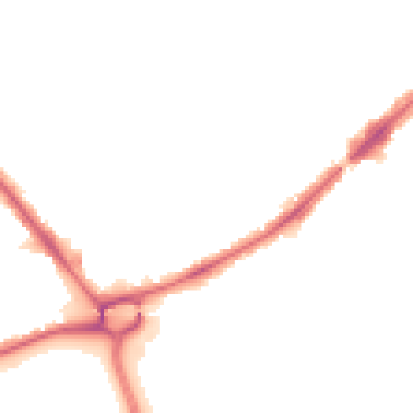Night-time road noise heatmap for HA1 2NB