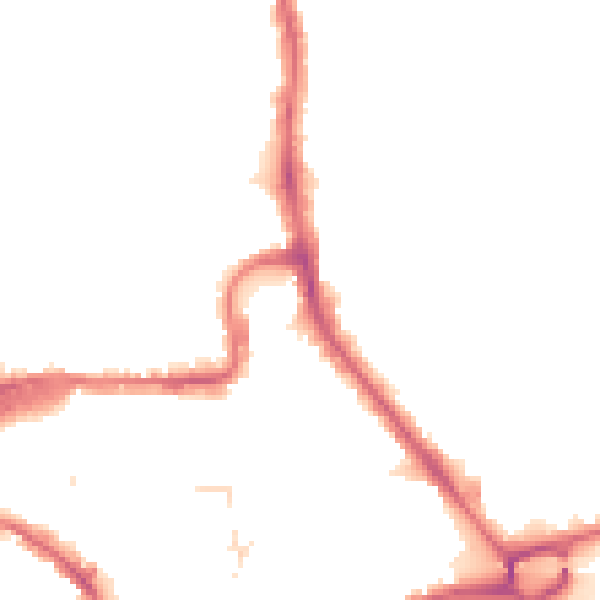 Night-time road noise heatmap for HA1 2TB