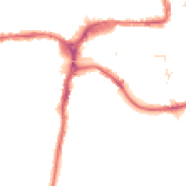 Night-time road noise heatmap for HA1 3BA