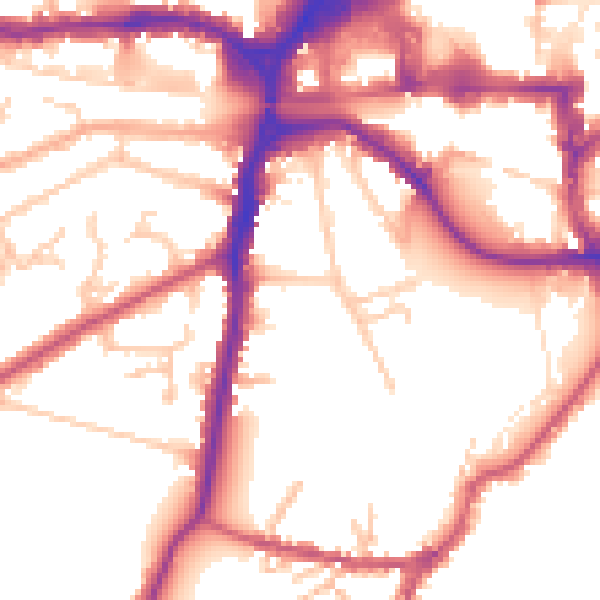 Daytime road noise heatmap for HA1 3BZ