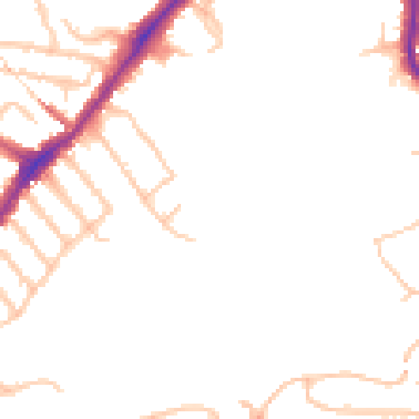 Daytime road noise heatmap for HA1 3LA