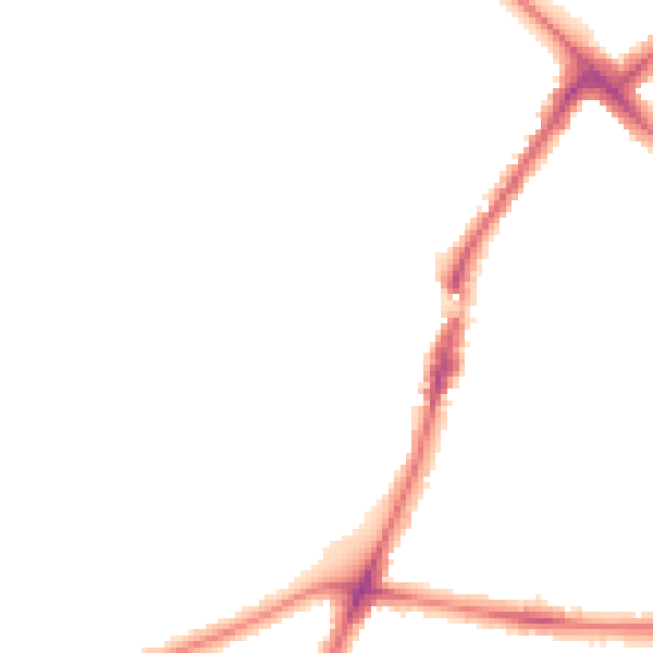 Night-time road noise heatmap for HA1 3RD