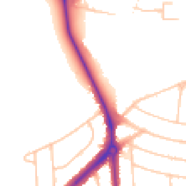 Daytime road noise heatmap for HA1 3TS