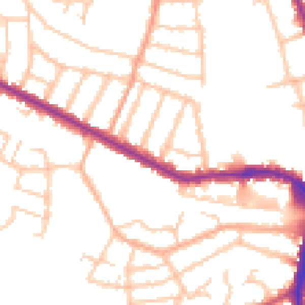 Daytime road noise heatmap for HA1 4JJ