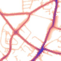 Daytime road noise heatmap for HA2 0AB