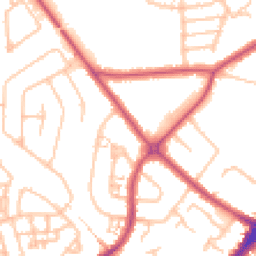 Daytime road noise heatmap for HA2 0AL