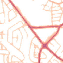 Daytime road noise heatmap for HA2 0AN