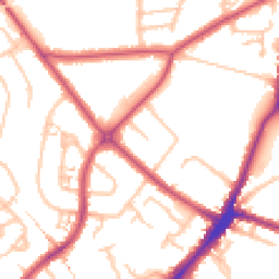 Daytime road noise heatmap for HA2 0AR