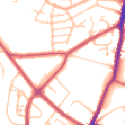 Daytime road noise heatmap for HA2 0AS