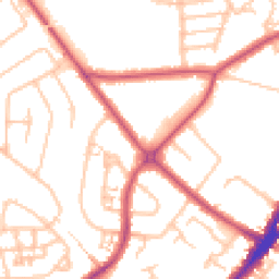 Daytime road noise heatmap for HA2 0AX