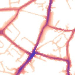 Daytime road noise heatmap for HA2 0DA