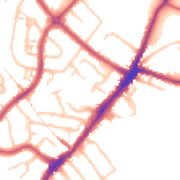 Daytime road noise heatmap for HA2 0DD