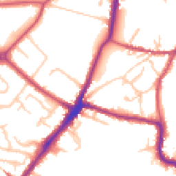 Daytime road noise heatmap for HA2 0DE