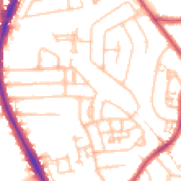 Daytime road noise heatmap for HA2 0FA